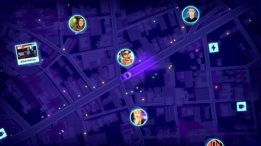 霓虹下的出租车